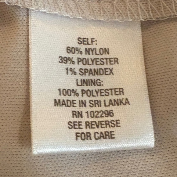 Dress Barn Est 1962 Cream Mesh/Lace Floral Sleeveless Pull On Stretch Midi Dress - Picture 14 of 15